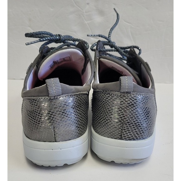 SAS Marnie Sneaker Casual Shoe Gray Suede Snake Print Size Women's Sz 8N EUC - Picture 6 of 14